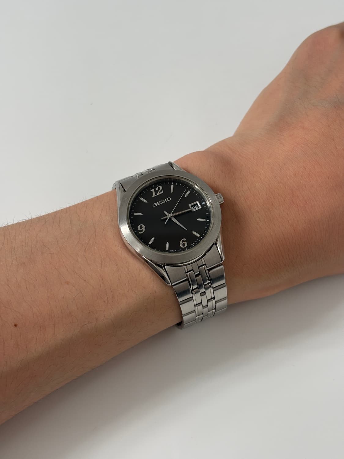 1990s Black Dial Silver Quartz 상품이미지10