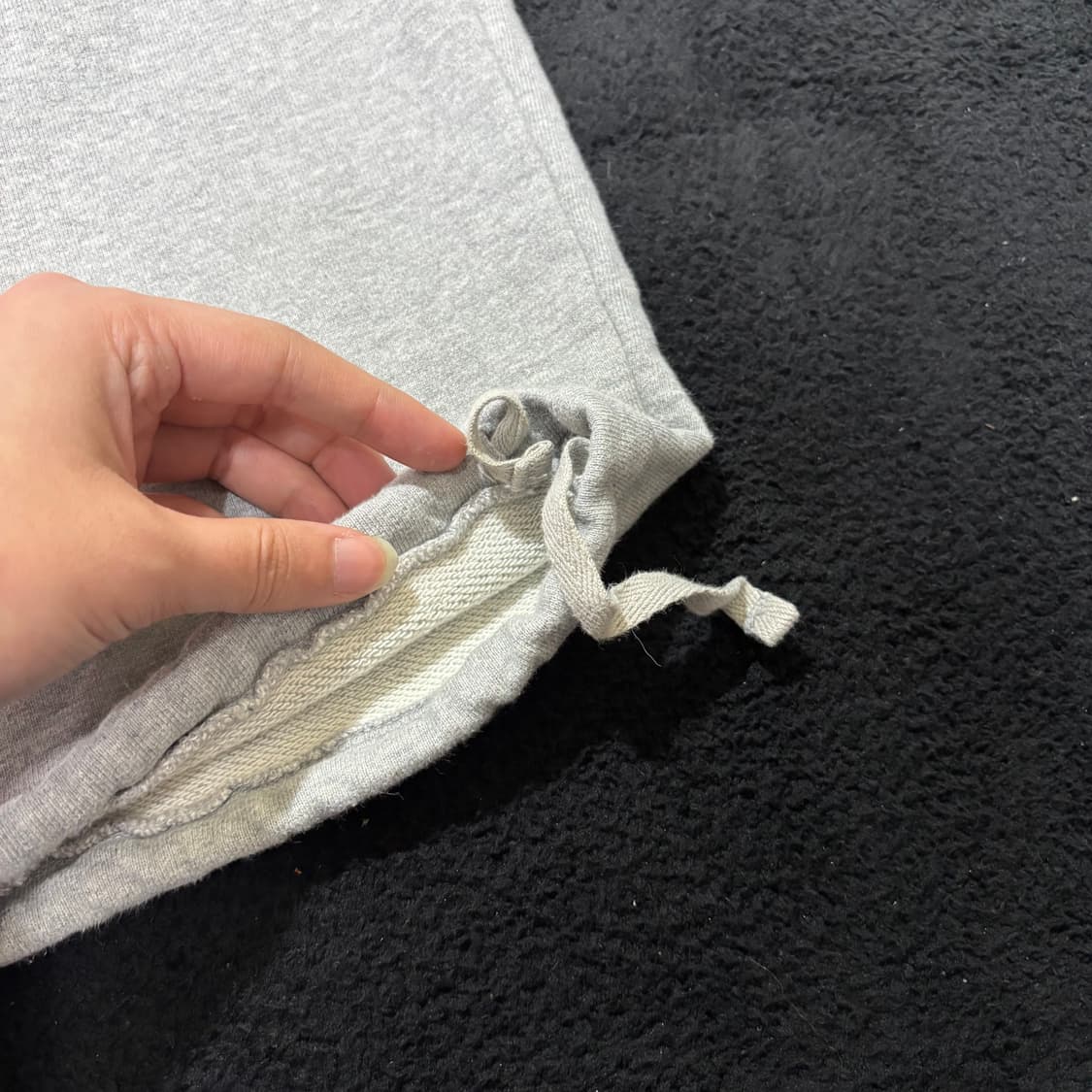 M-L 모노플로우 그레이 와이드 카고 스웻팬츠 상품이미지3