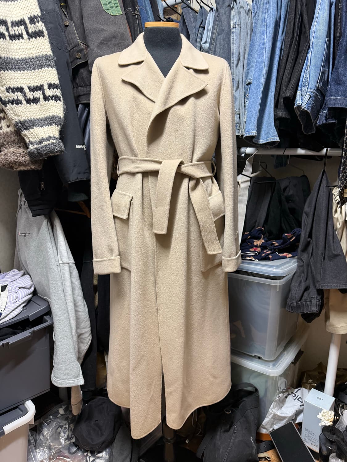 TIME 타임 핸드메이드 롱 코트 상품이미지1