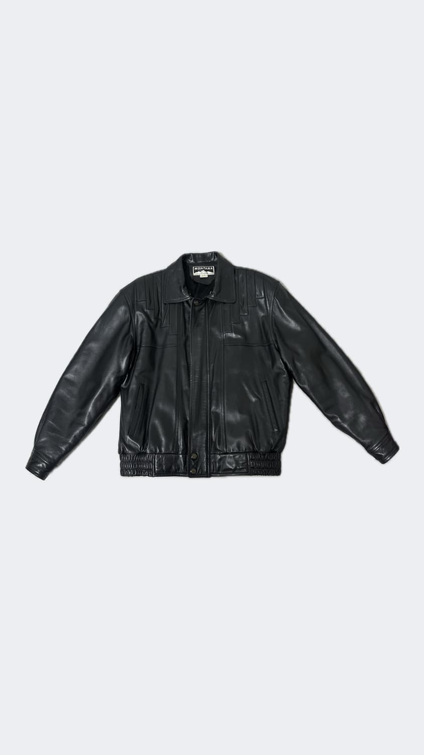 montana 양가죽 레더 자켓 블랙 상품이미지1