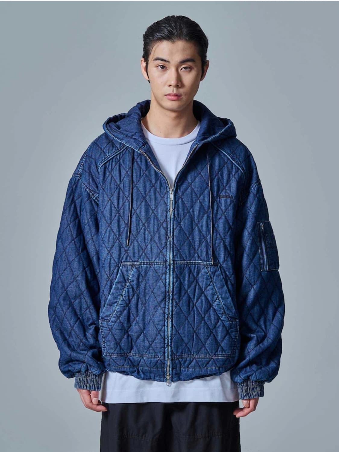 준지 24FW 퀼팅 마원 후드 데님 점퍼 상품이미지2