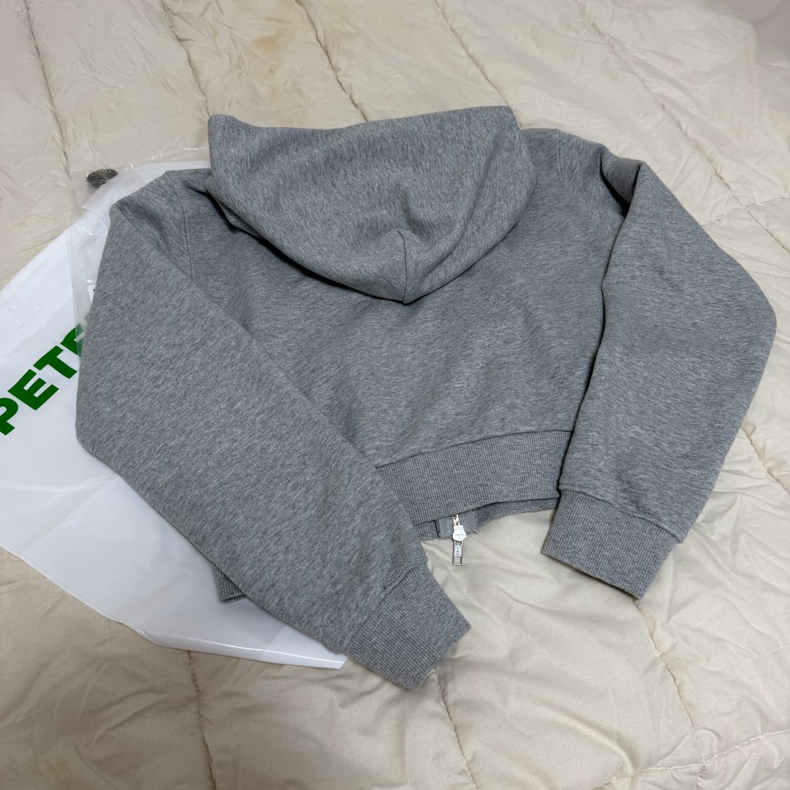 마이네임이즈피터 USA 성조기 후드집업 회색 여성 free 상품이미지5