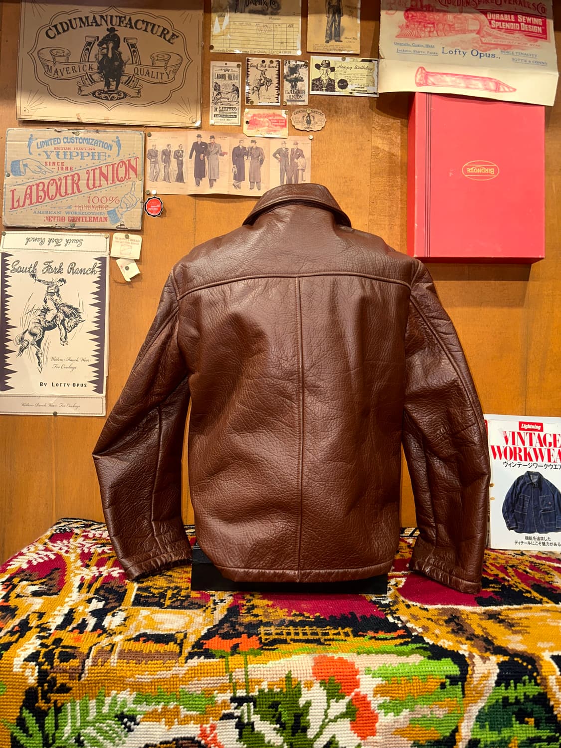 ( L-XL ) 가죽자켓 레더자켓 소가죽자켓 빈티지가죽자켓 봄버자켓 상품이미지4