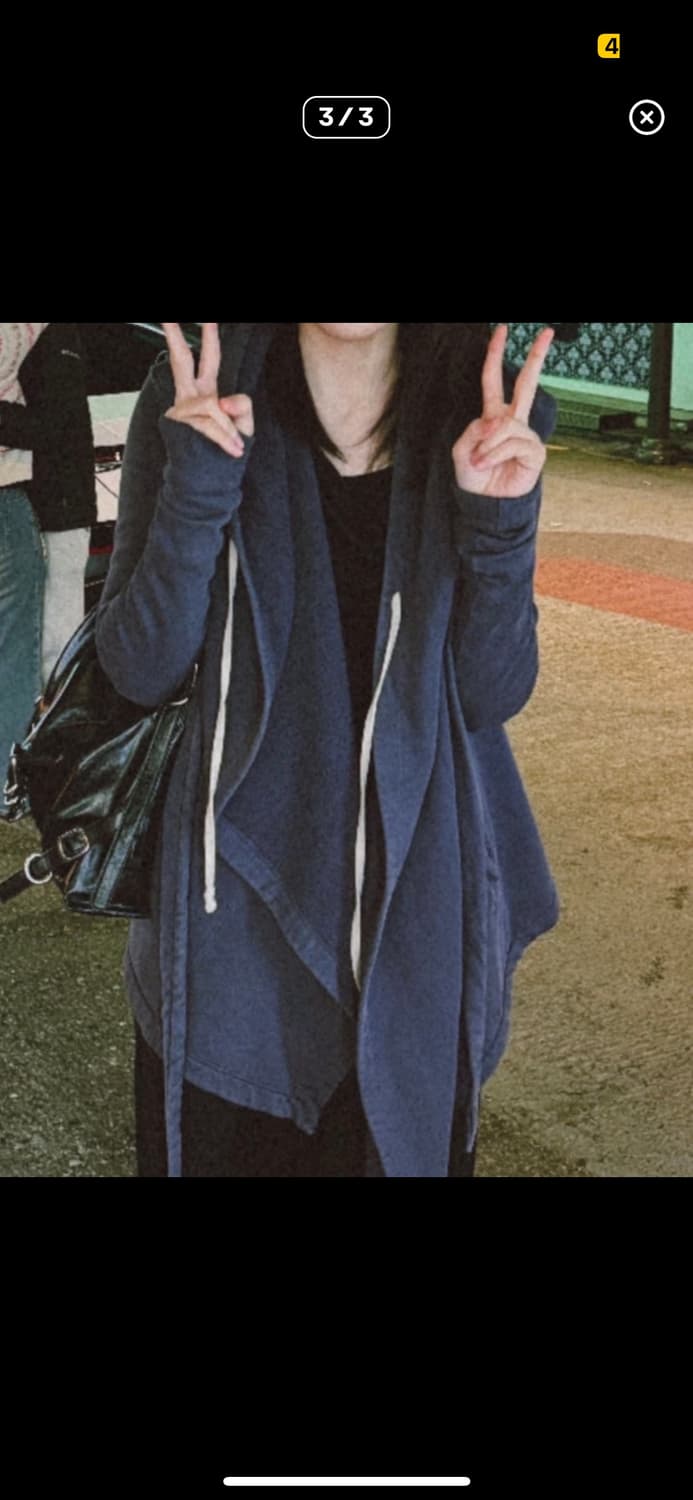 릭오웬스 다크쉐도우 오징어 후드 가디건 상품이미지4