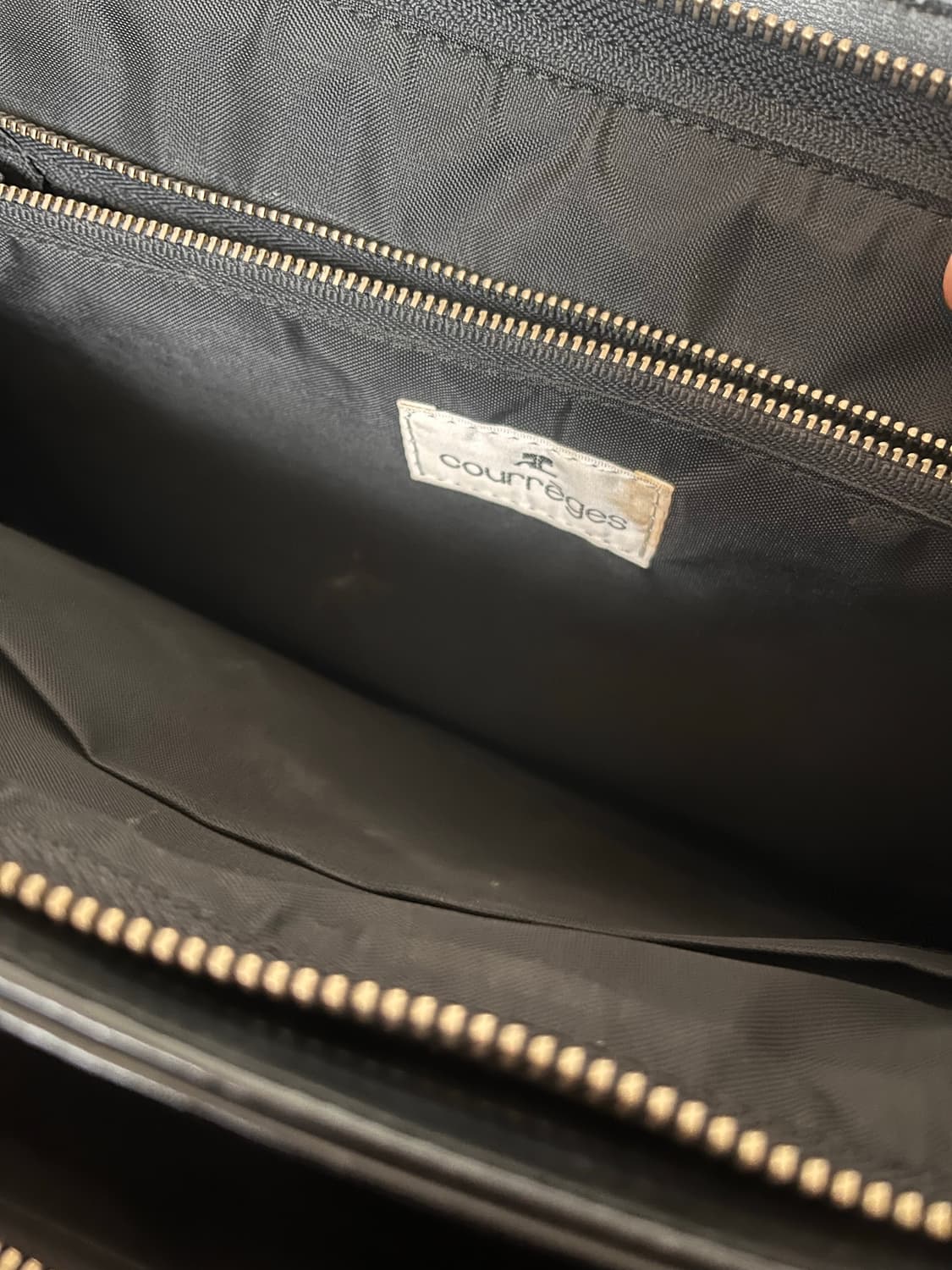 꾸레쥬 courreges 블랙레더 토트백 숄더백 상품이미지3