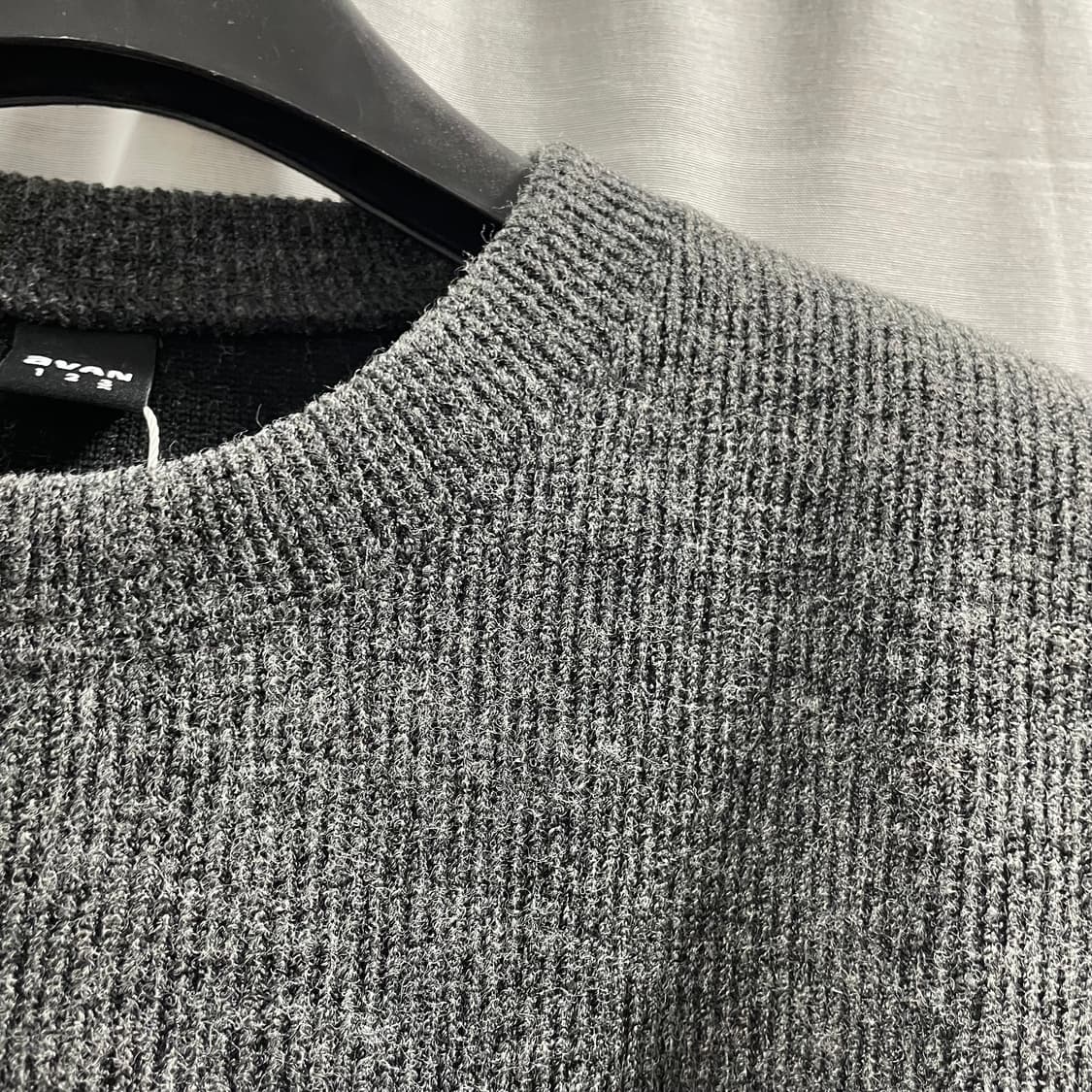 어반/ 플랙스 골지 오버핏 라운드 니트 다크그레이/ 3 상품이미지3