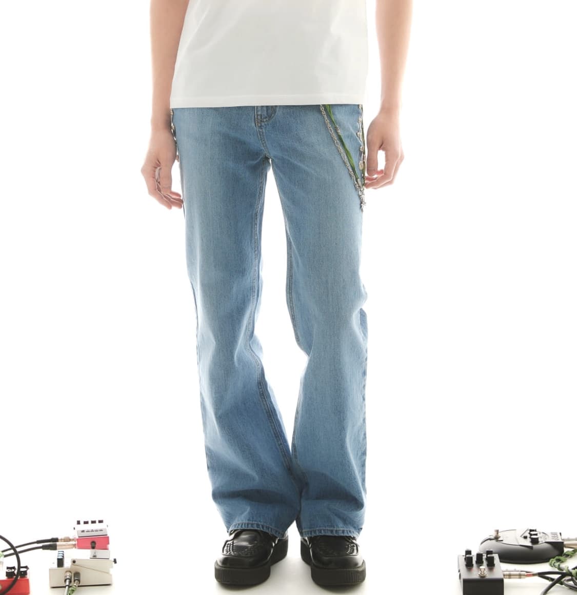 Small stupid tunes  Stud bootcut denim  상품이미지3