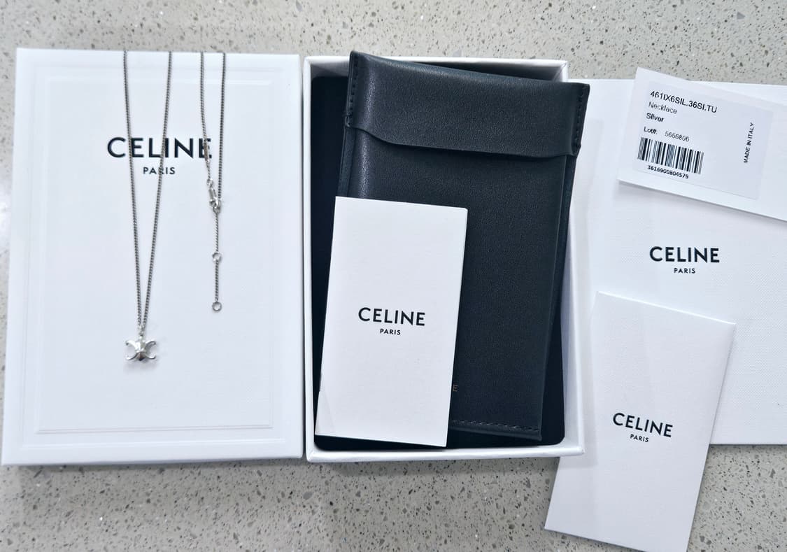 25한정 셀린느 트리옹프 드 리스 925실버 목걸이 [새상품/풀박스] 상품이미지5