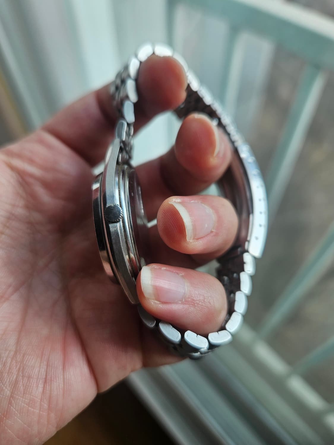 세이코 쿼츠 딥블루 다이얼 빈티지 시계 상품이미지5