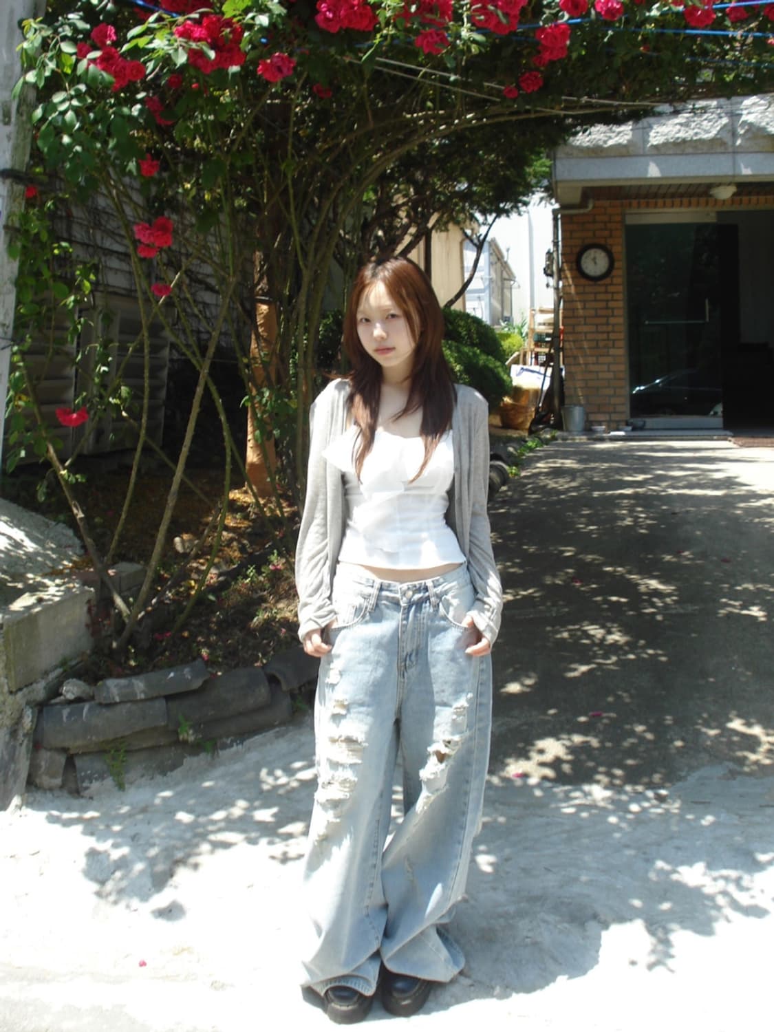 아워캐비넷 ourcabinet 데미지 데님팬츠 상품이미지5