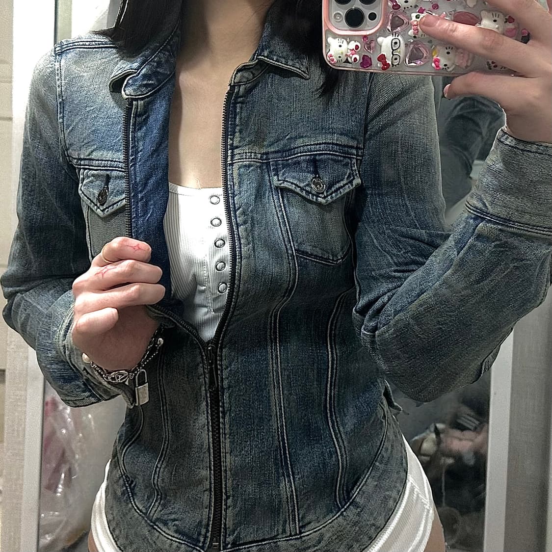 디젤 투포켓 데님 라이더스 자켓 상품이미지2
