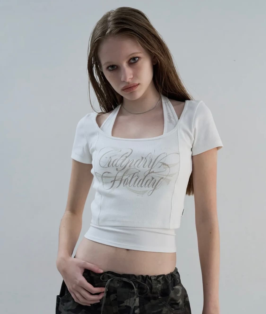 오디너리 홀리데이 HALTER LAYERED T-SHIRT SET 상품이미지1