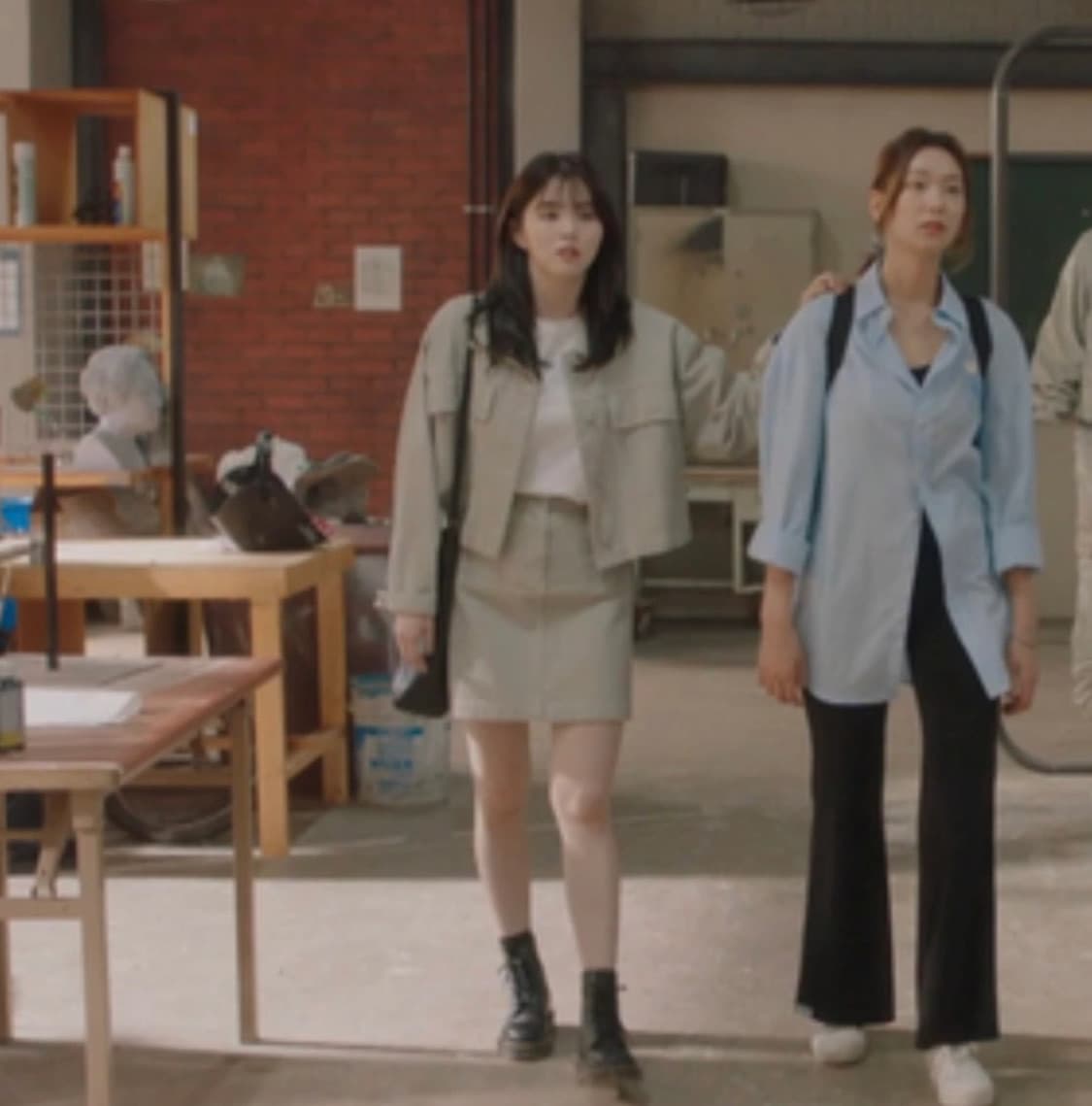 나인 자켓/미니스커트 카키색상 셋업 상품이미지6