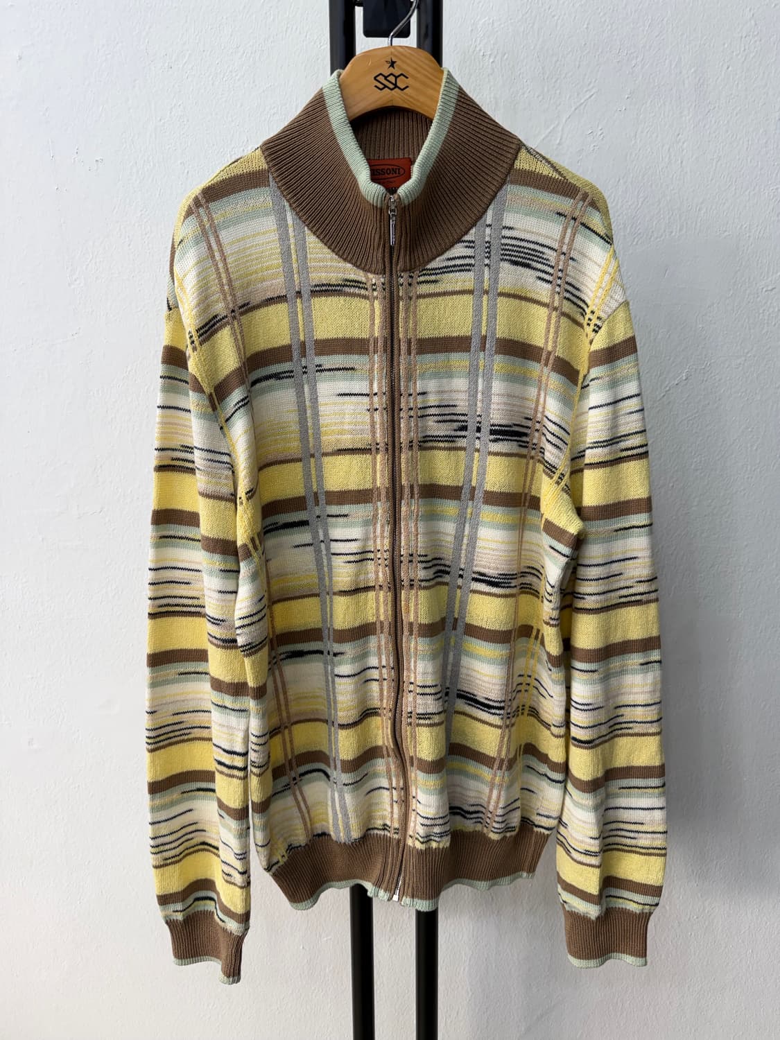 정품) 미쏘니 남성 스트라이프 집업 자켓 50(100-105) 상품이미지1