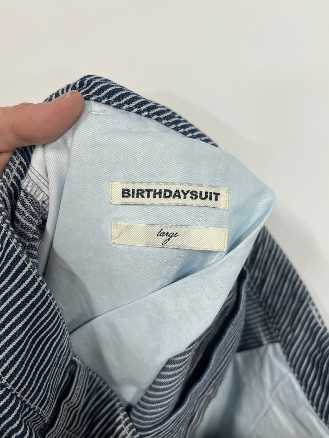 벌스데이수트 더블니 카펜터 스트라이프 워크웨어 팬츠 상품이미지7