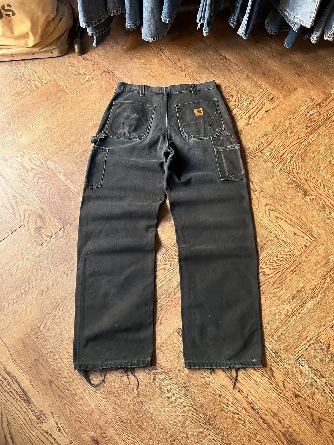 [32]칼하트 USA 하드 페이딩 블랙 싱글니 워크팬츠 상품이미지2