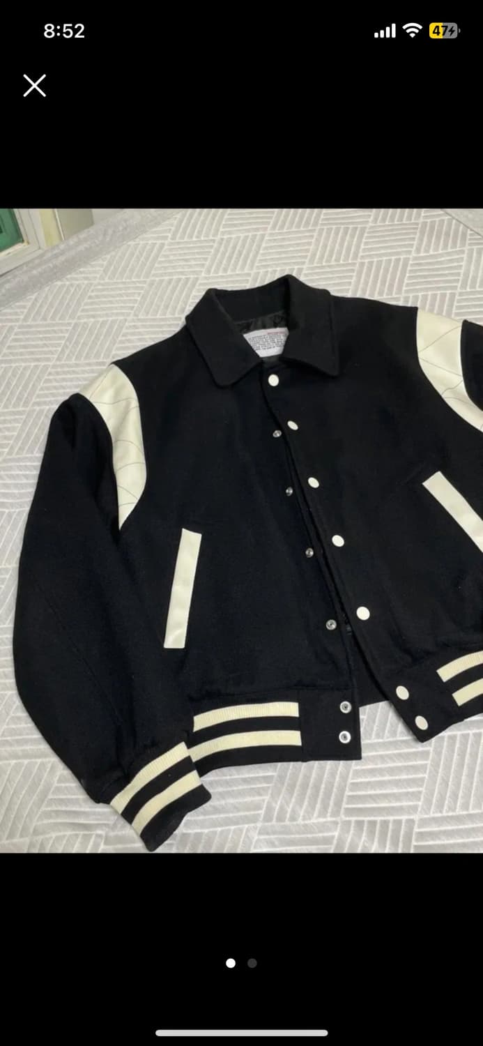 벌스데이스투 바시티 자켓 블랙 L (STADIUM JACKET) 상품이미지1