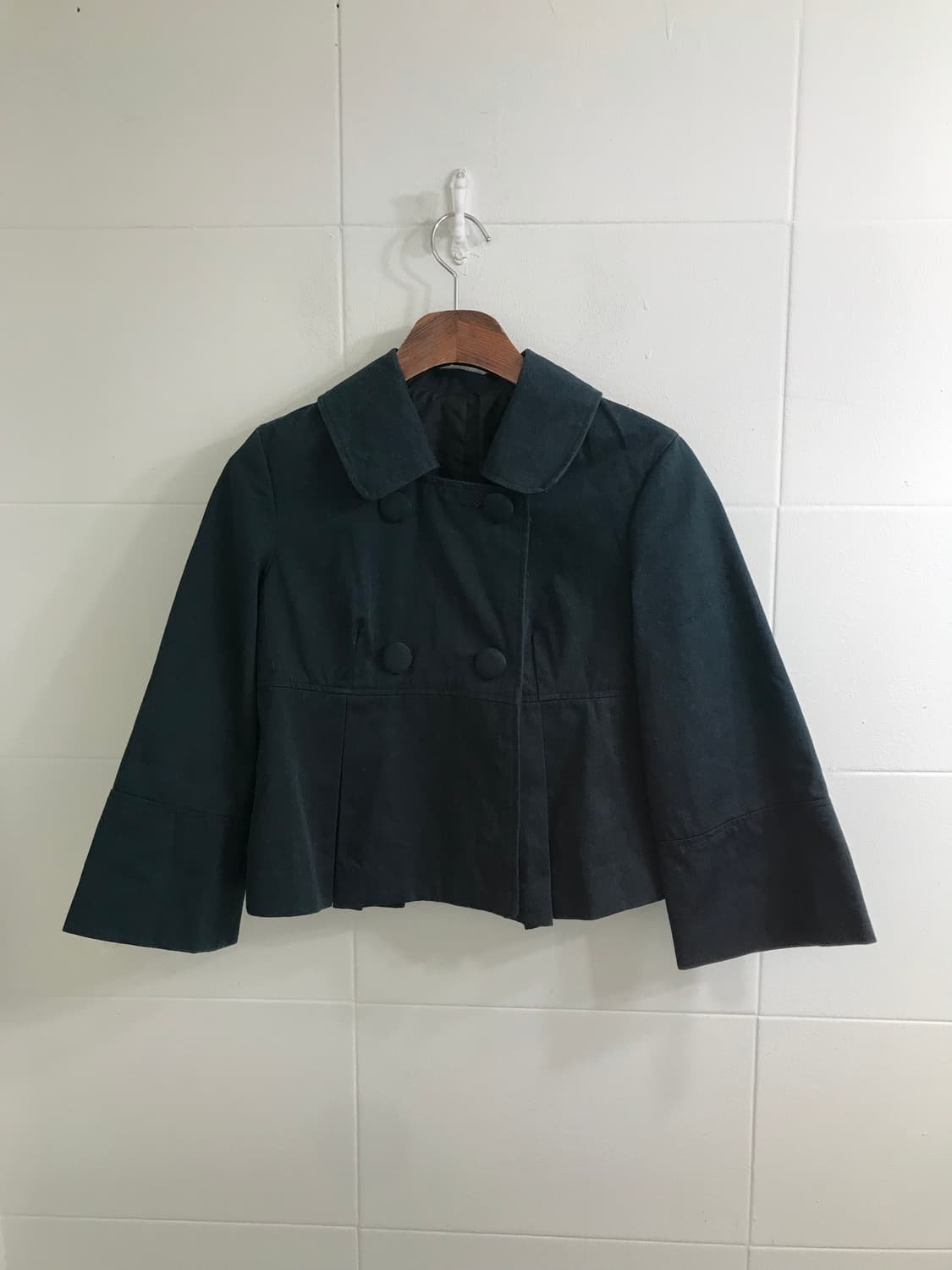 청록 하구미 니혼진 더블버튼 트렌치 코트 코디세트 상품이미지4