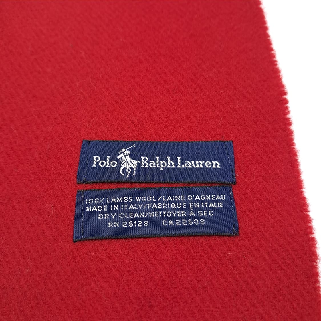 MX456 폴로 이태리판 램스울 네이비포니 레드 머플러 목도리 상품이미지4