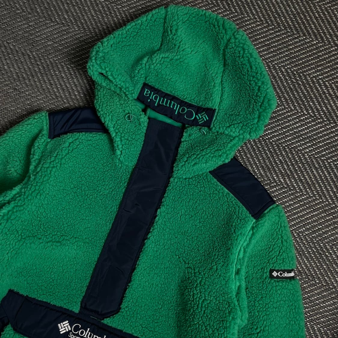 컬럼비아 박시핏 쉐르파 플리스 아노락 그린o 5067 상품이미지2