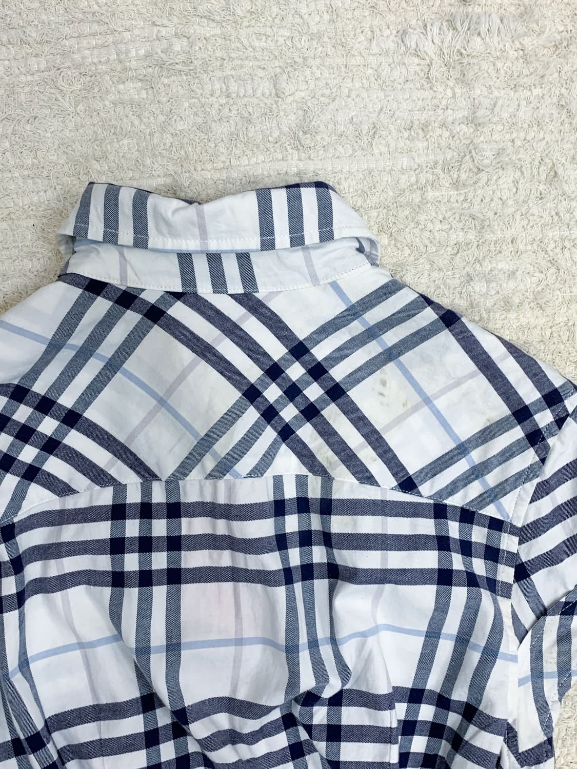Burberry Blue Check Short-Sleeve Shirt 상품이미지6