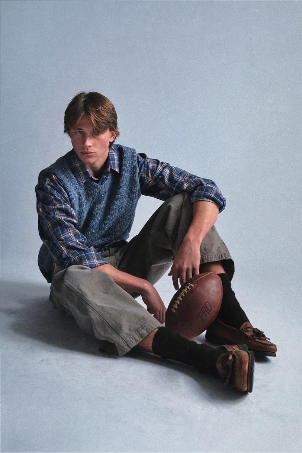 [M,L]이알엘 ERL 25fw BLUE PLAID 체크 셔츠 상품이미지3