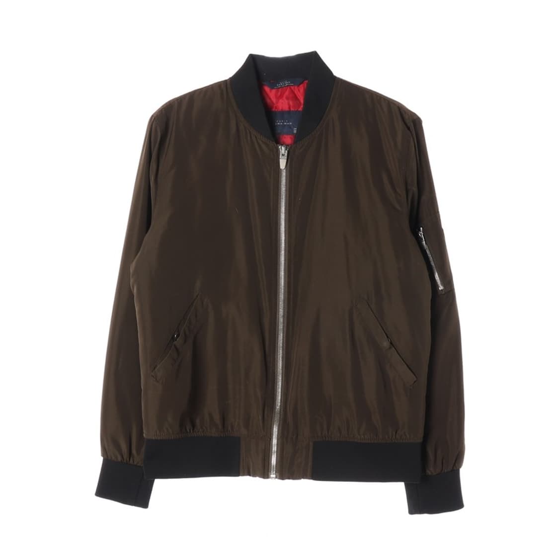 자라 맨 레드 퀼팅 안감 봄버 자켓 L 상품이미지1