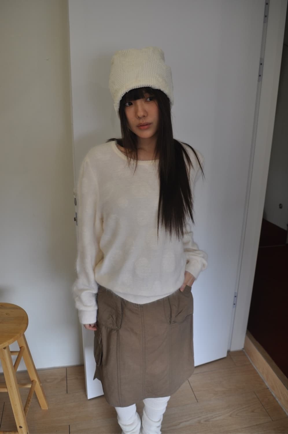 카키 카고 스커트  상품이미지5