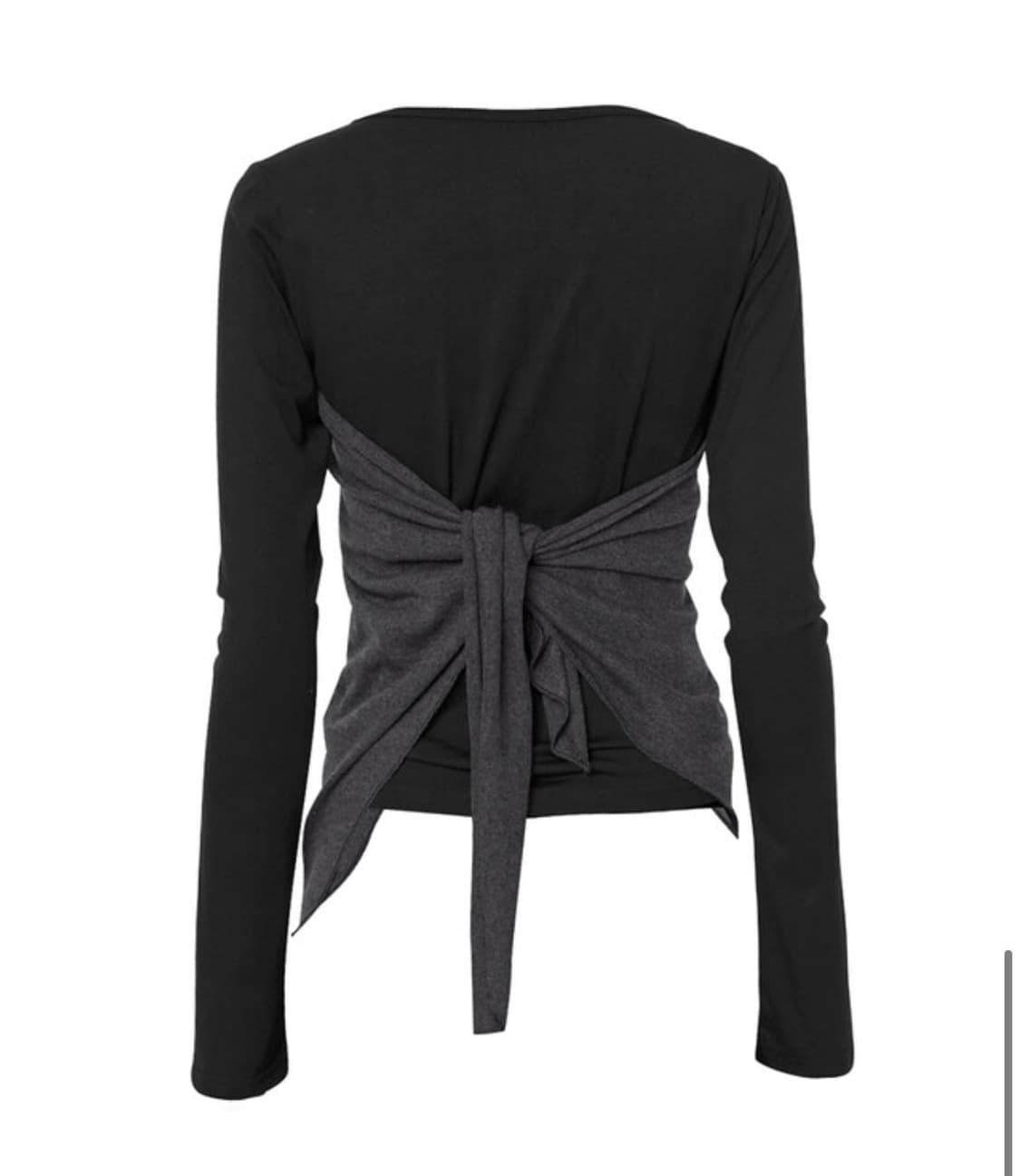 Bustier Layered Long Sleeve (FL-152_Blac 상품이미지2