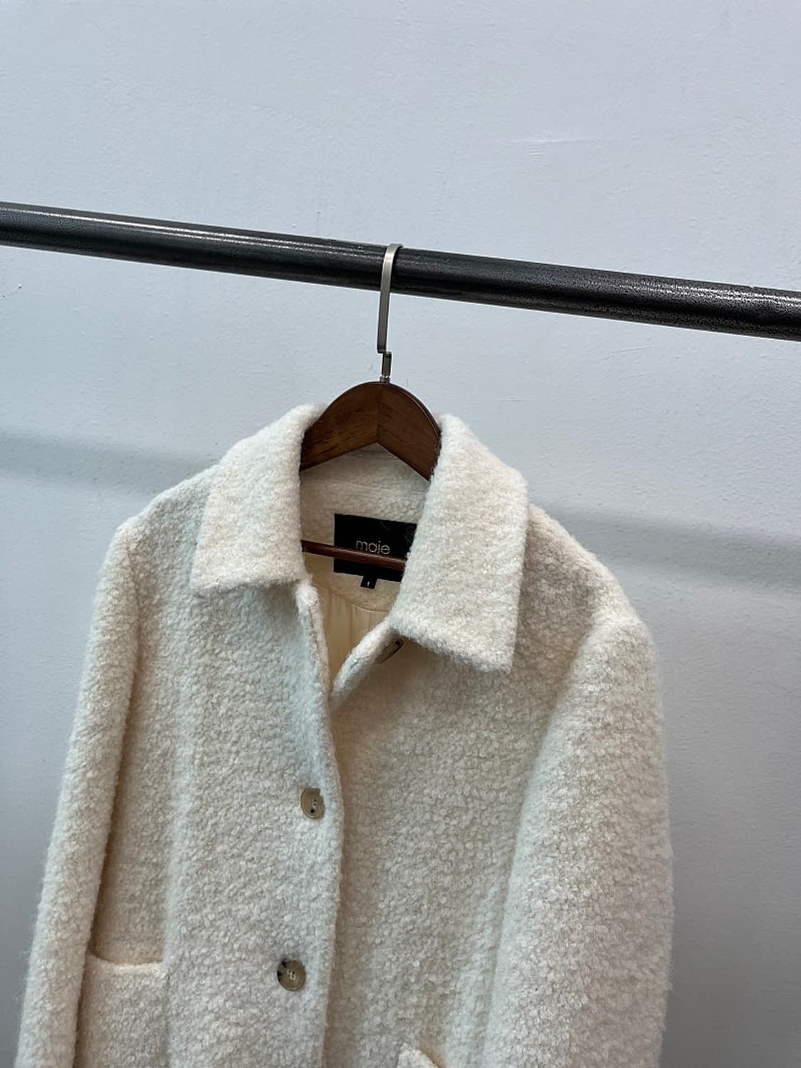 여)  마쥬 부클레 아이보리 코트 상품이미지5