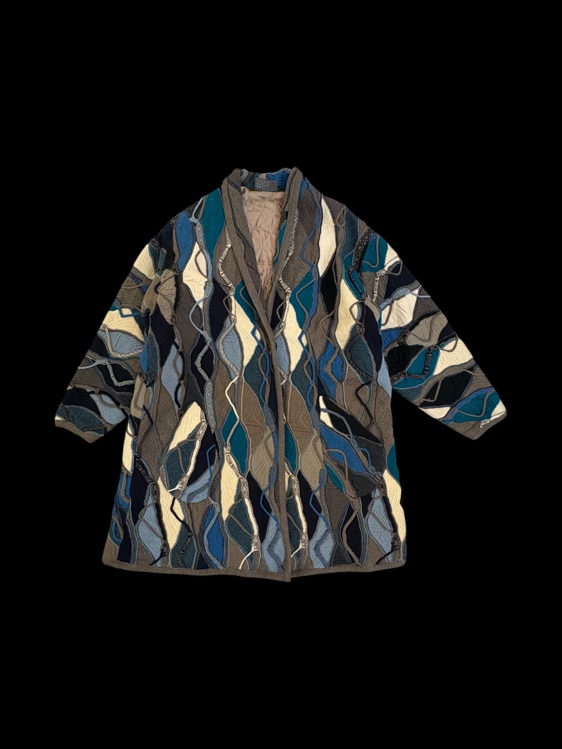 쿠지 오스트레일리아 울 패턴 코트 상품이미지1