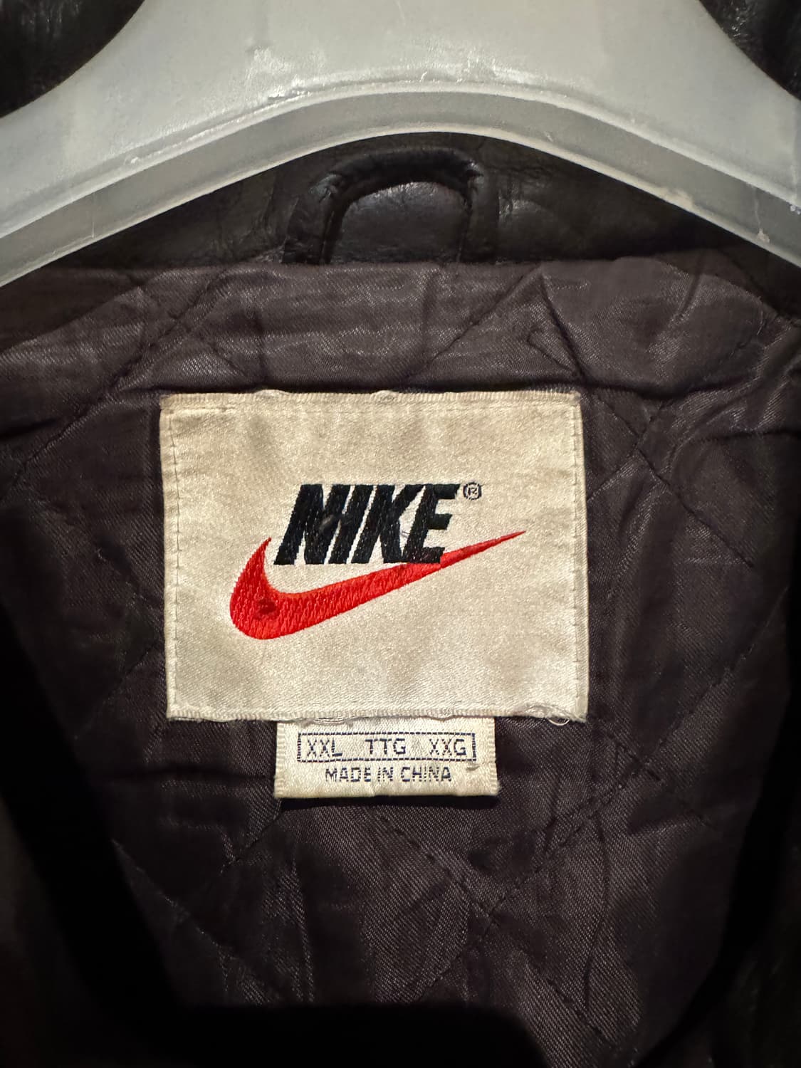 나이키 빅스우시 빈티지 레더 자켓 브라운 상품이미지6