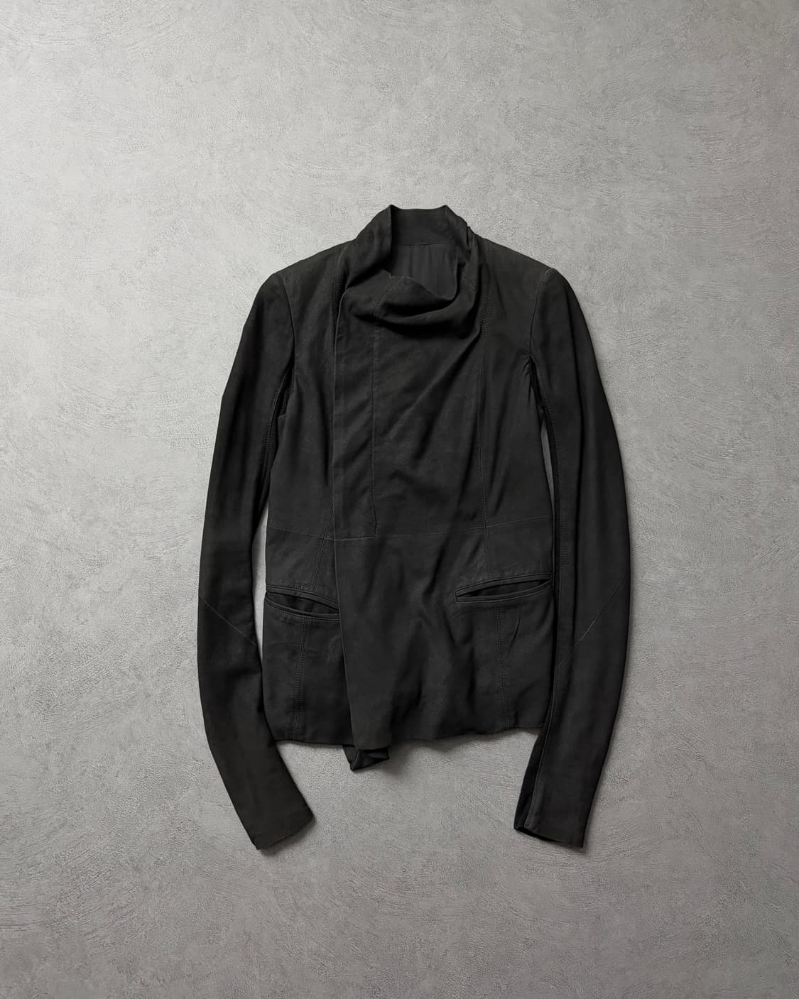 11FW 릭오웬스 하이넥 램스킨 자켓 상품이미지1