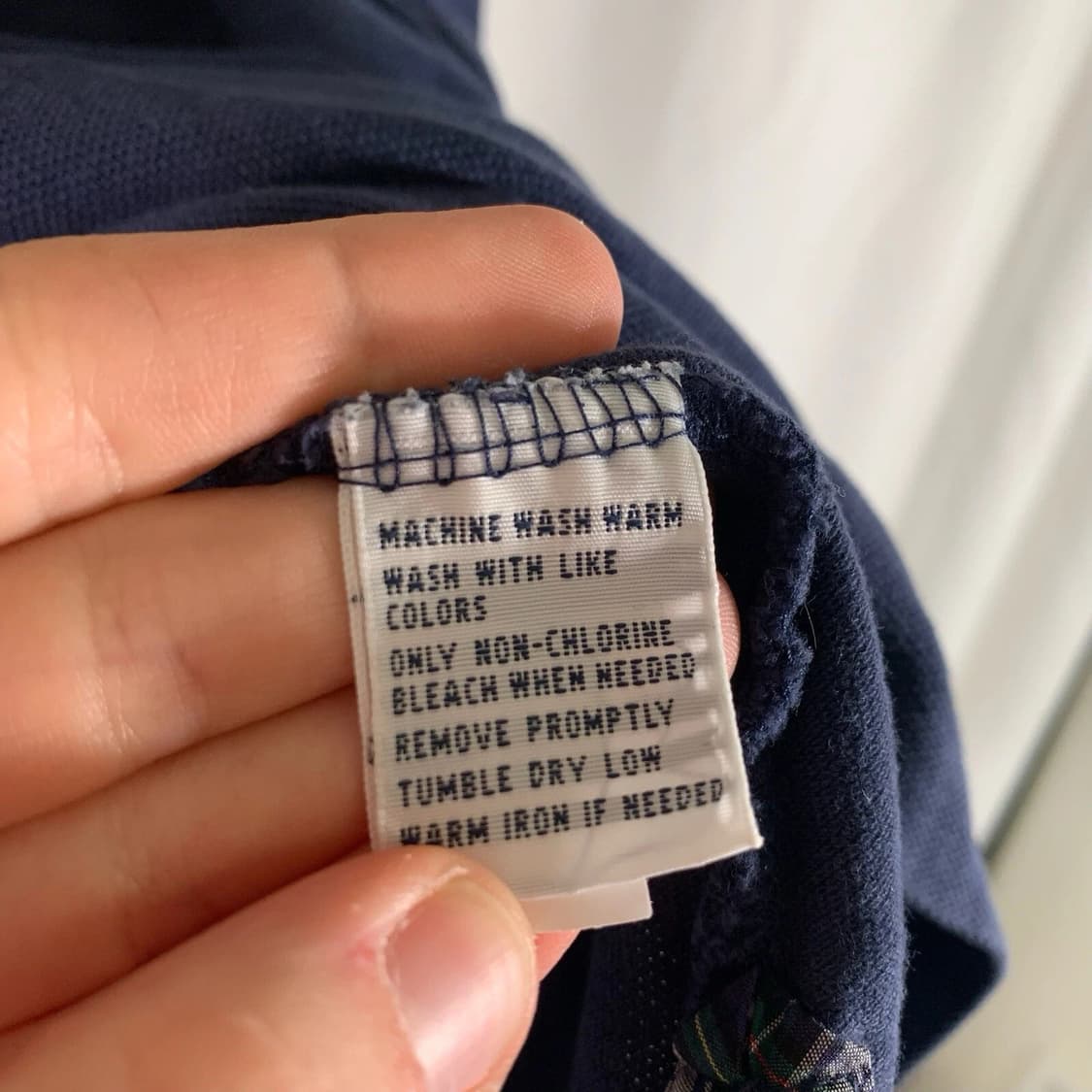 폴로 랄프로렌 빅포니 체크무늬 반팔 카라티 네이비 상품이미지5