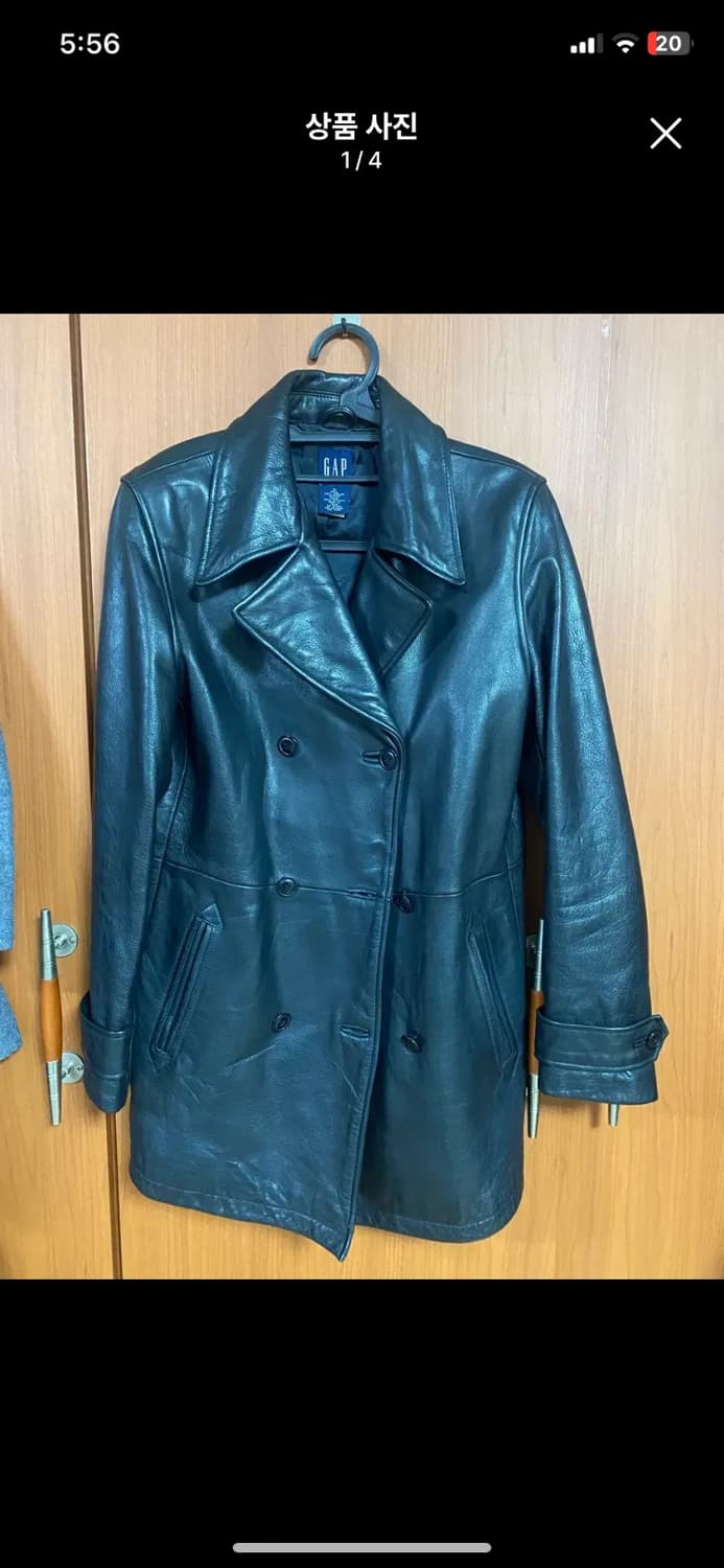 [GAP] 올드갭 카우레더 더블 자켓 M사이즈 상품이미지1