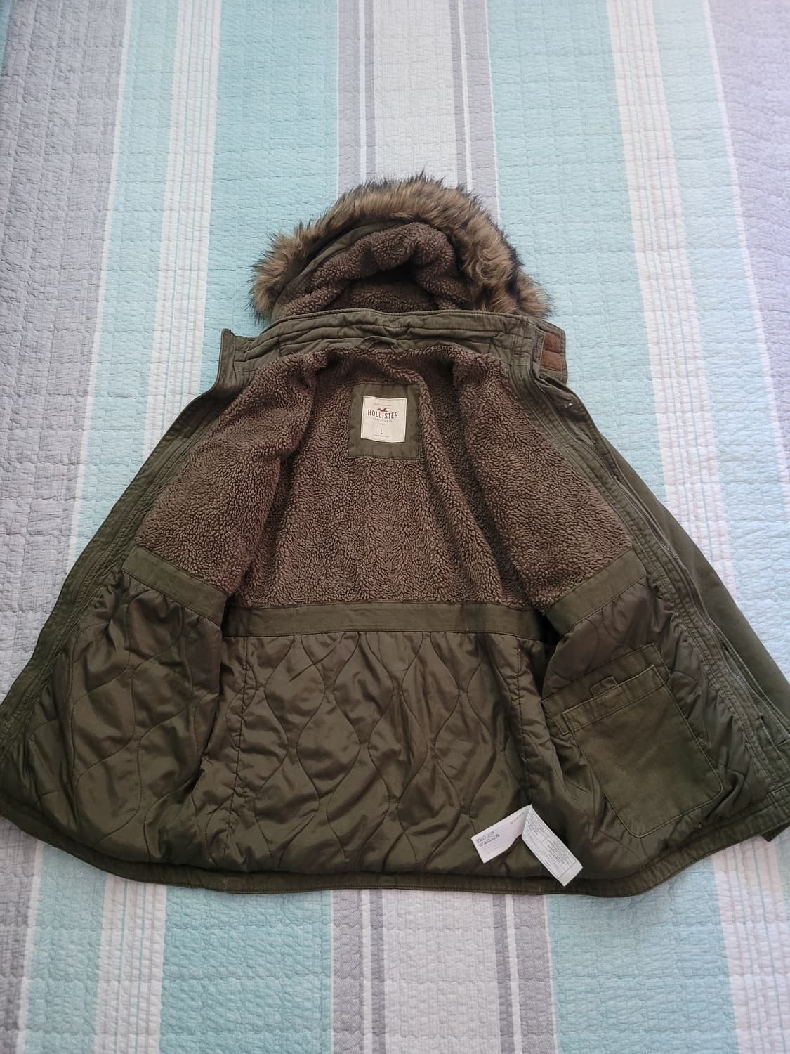 아베크롬비 홀리스터 Hollister 쉐르파 울프죠 후드야상자켓 105 상품이미지5