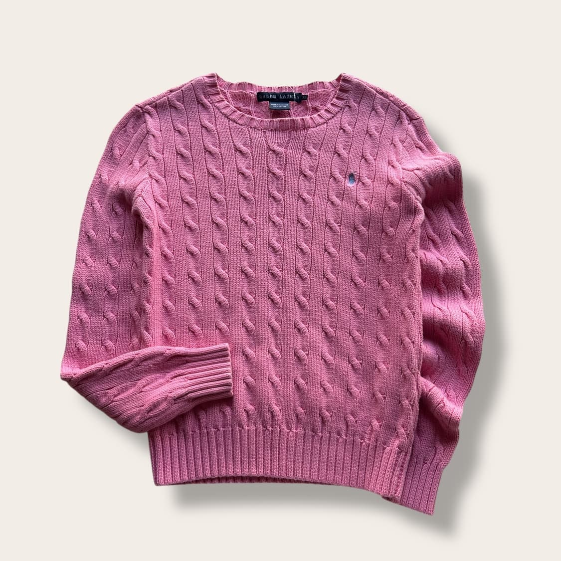 폴로 랄프로렌 피스텔 핑크 케이블 니트 상품이미지1