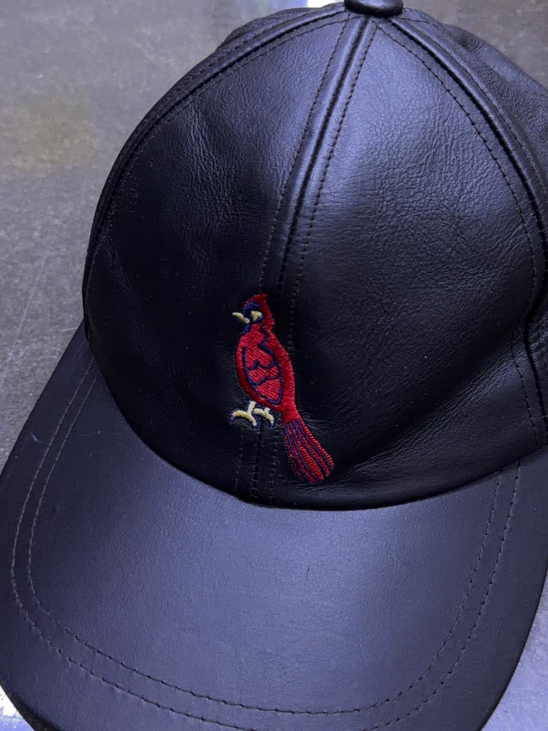 스타터 90's MLB 컬렉션 세인트루이스 카디널스 레더 가죽 캡 모자 상품이미지2