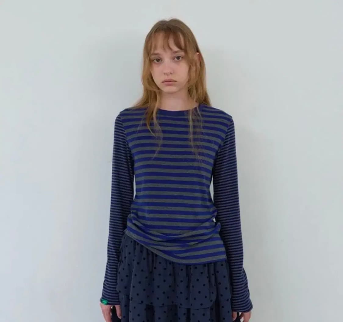 노컨텐츠 멀티 스트라이프 티 상품이미지1