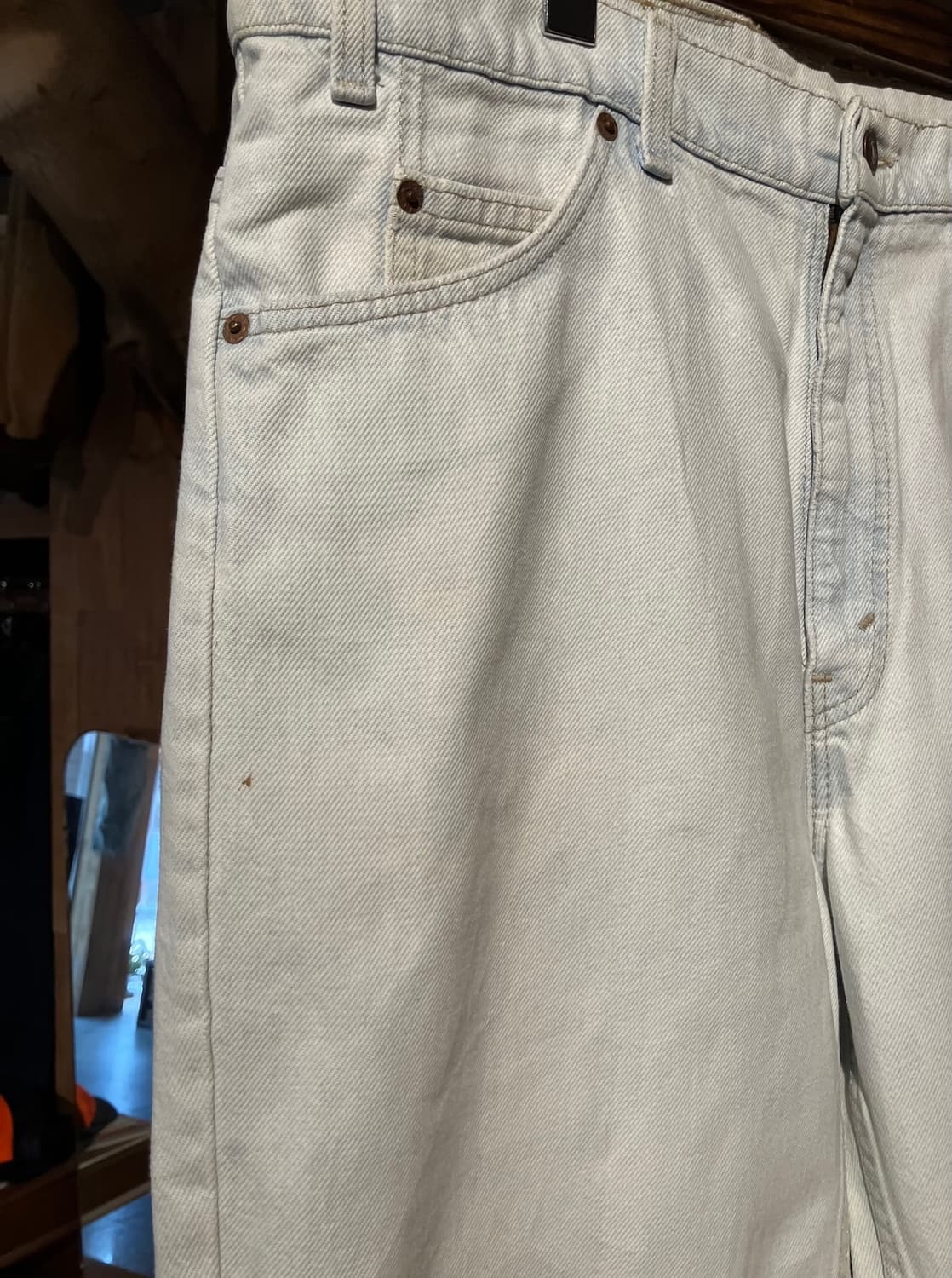 90s USA 빈티지 리바이스 505 데님 쇼츠 하프 팬츠 상품이미지3