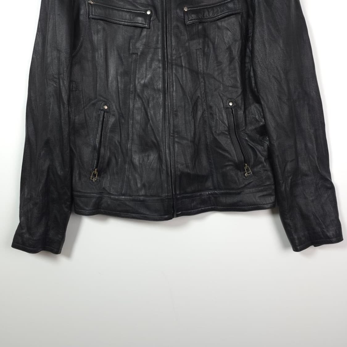 Lederman 빈티지 블랙 양가죽 자켓 L 상품이미지4