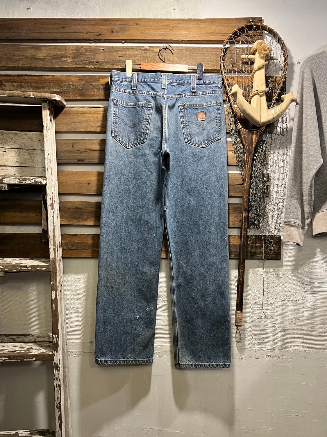 [34]칼하트 USA 빈티지 데미지드 워싱 데님 팬츠 상품이미지2