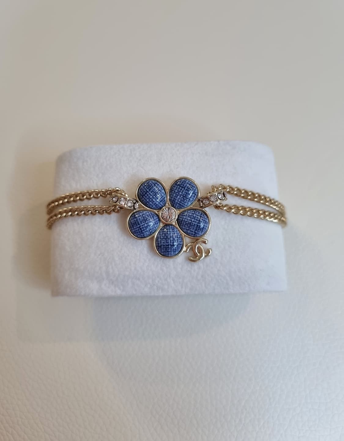 샤넬 데님풍플라워 CC 금장 팔찌 업사이클링 상품이미지5
