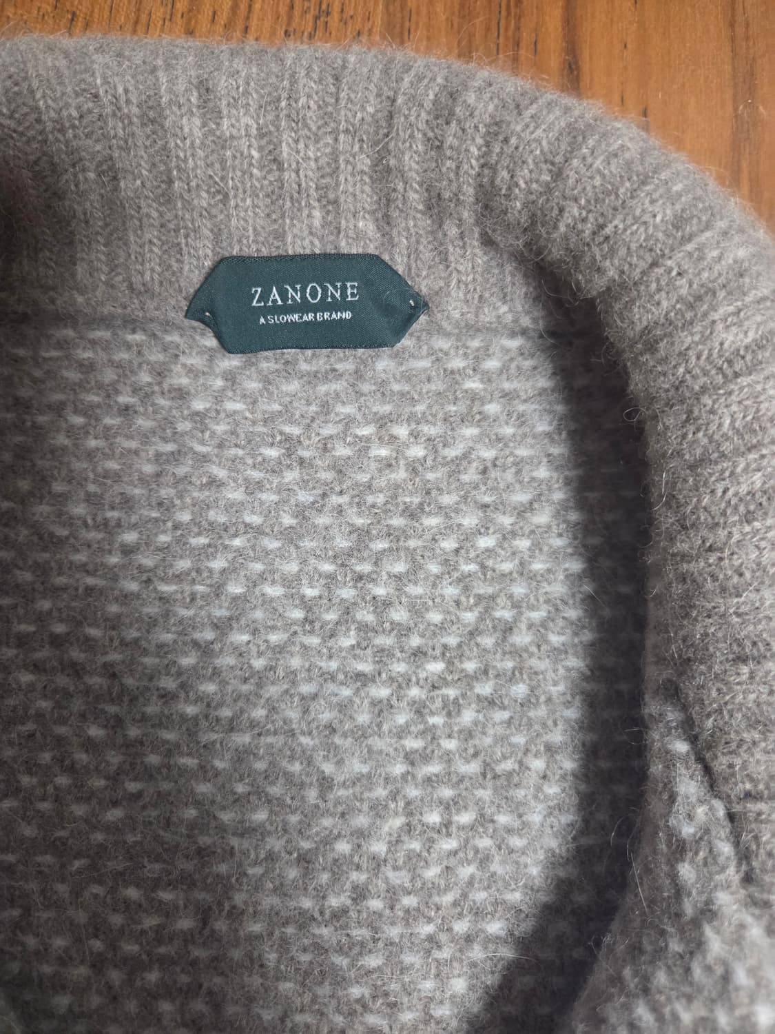 Zanone 베이지 알파카 카디건 상품이미지2