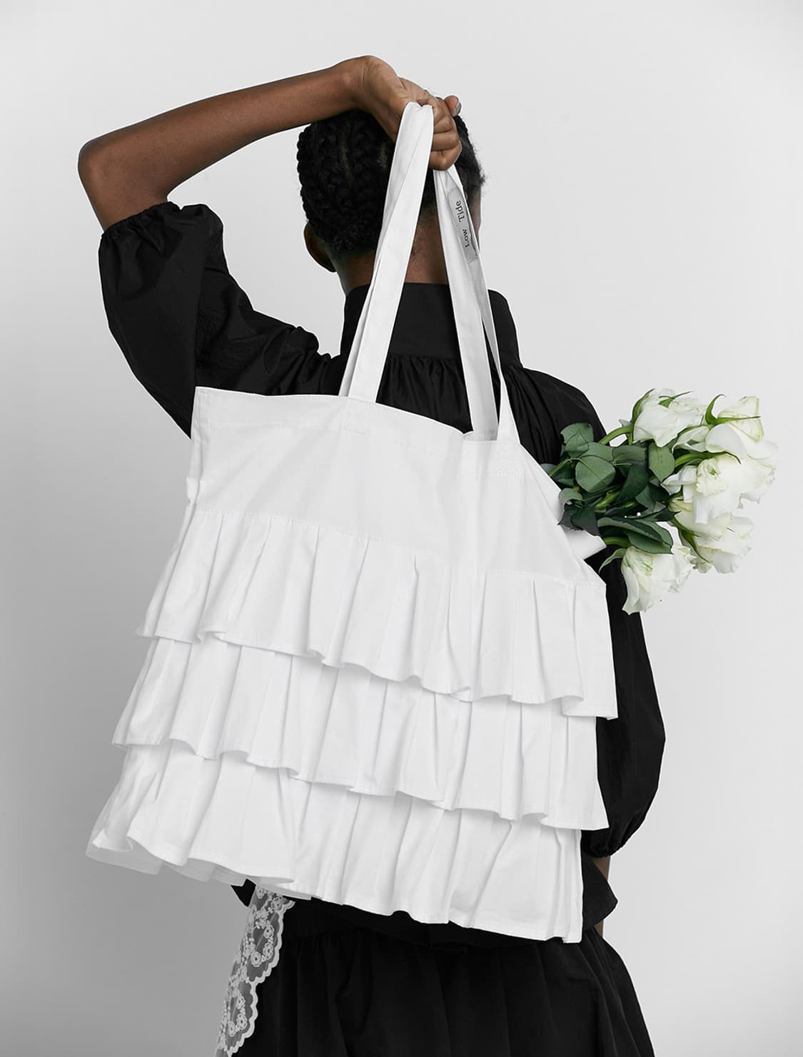 LOW TIDE RUFFLE BIG ECO BAG [WHITE] 상품이미지1