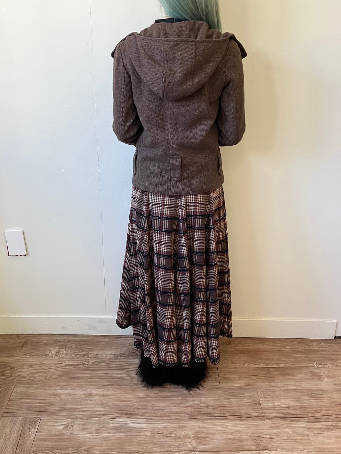 zucca 헤링본 더블 코트 상품이미지9