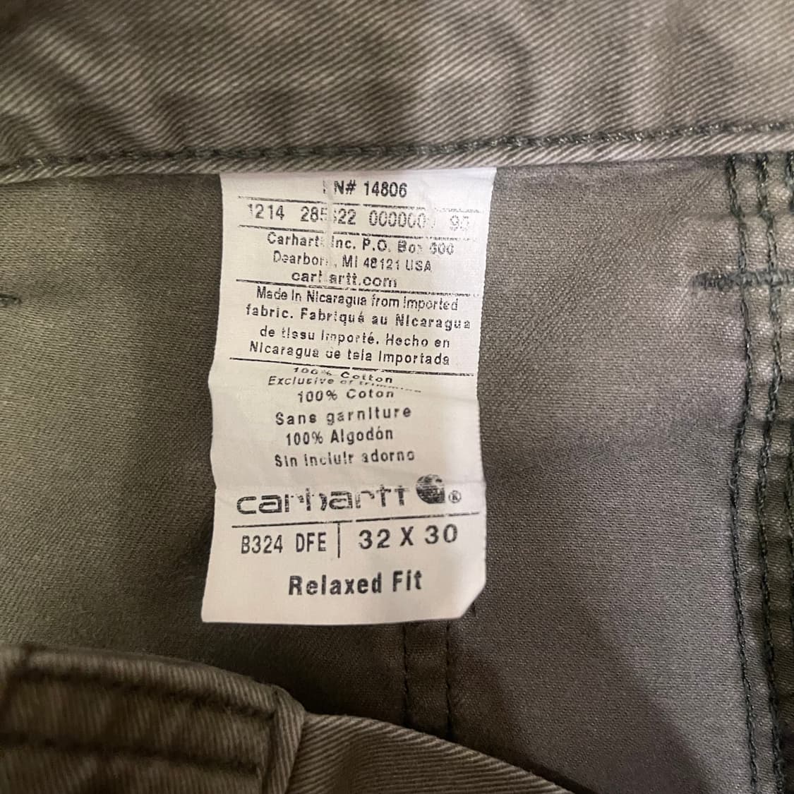 빈티지 칼하트 USA 싱글니 카펜터 워크 팬츠 상품이미지3