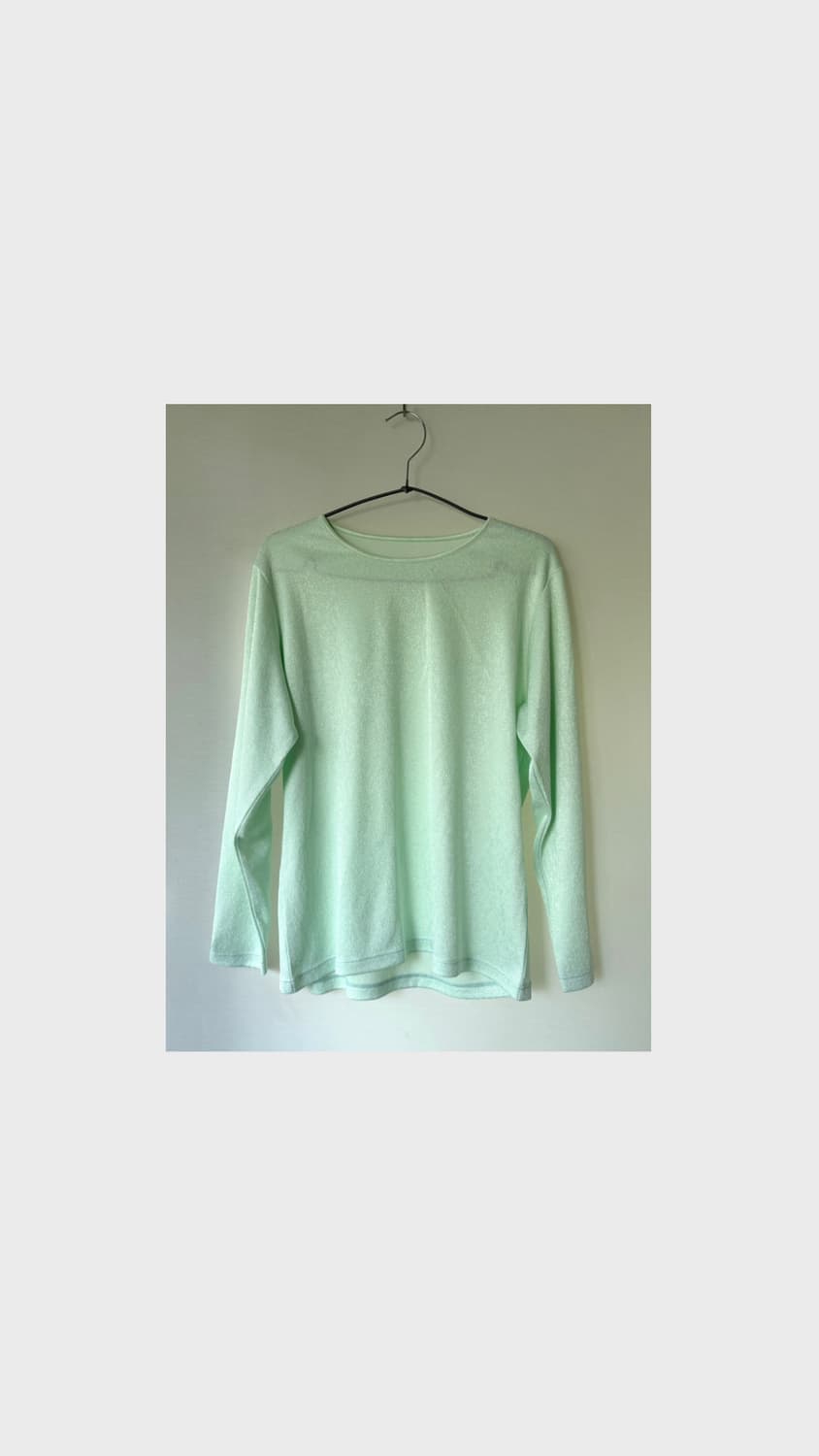 일본빈티지 새상품 민트 긴팔티셔츠 판매합니다💚 상품이미지1