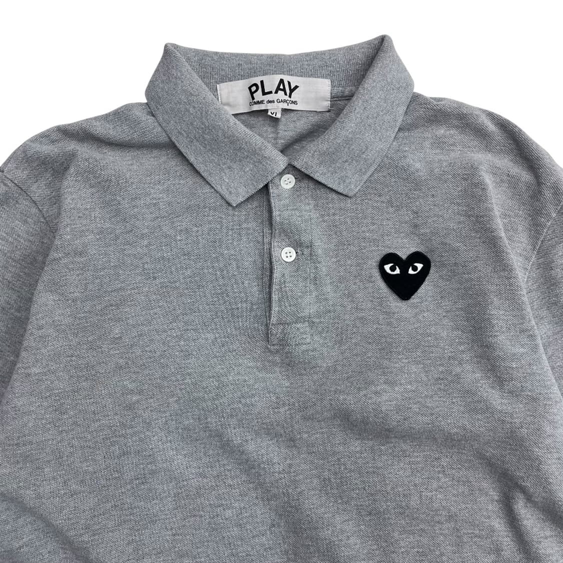 꼼데가르송 블랙 하트와펜 그레이 pk티 XL 상품이미지4