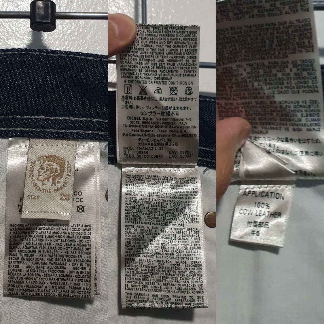 28-30인치) 디젤 타나즈 워싱 데님팬츠 슬림 스키니 스판 청바지 상품이미지8